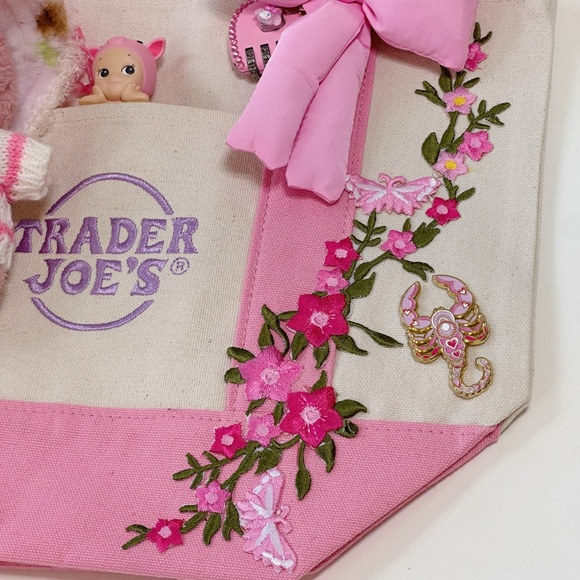 Trader Joe's Pink Pastel Mini Bag Custom - Picture 3 of 7
